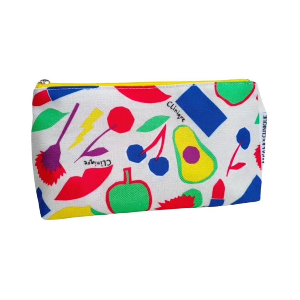 CLINIQUE X DONALD Limited Edition Cosmetic Bag - 5 x 8” NEW